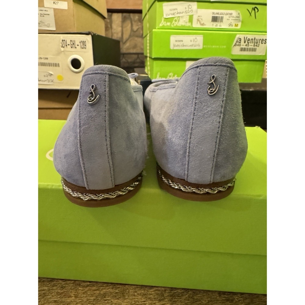Sam Edelman Women's Marisol Flat Ballet Size 11 Cerulean Suede - Picture 7 of 13